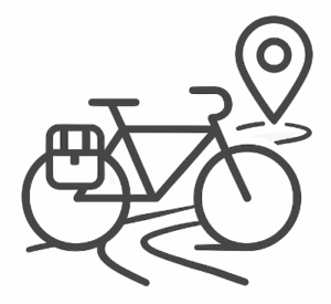 Symbol für fahrradfreundliche Unterkunft am Mainradweg mit idealer Lage für Radreisende.
